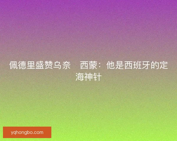 佩德里盛赞乌奈・西蒙：他是西班牙的定海神针