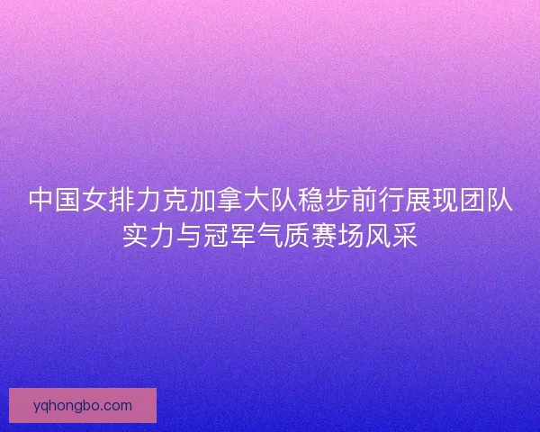 中国女排力克加拿大队稳步前行展现团队实力与冠军气质赛场风采